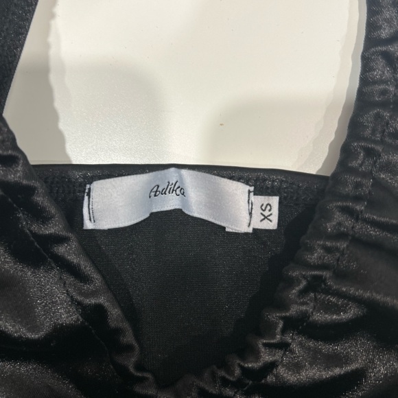 Adika black silky halter crop top - Picture 2 of 2